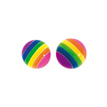 Boucle d'oreille arc-en-ciel en argent 925/1000