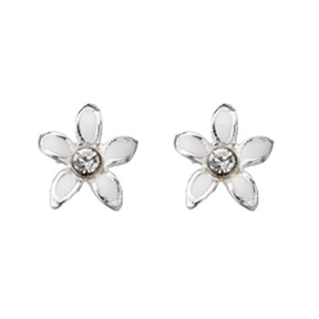 Boucle d'oreille fleur en argent 925/1000