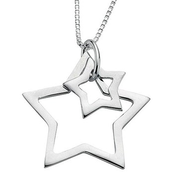 Star necklace with 51 cm chain in silver 925/1000