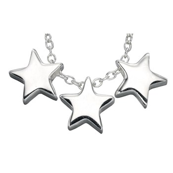 Star necklace with 51 cm chain in silver 925/1000