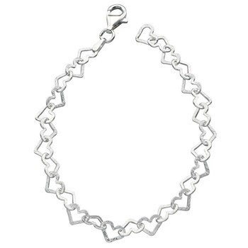 Zilveren hart armband 925/1000