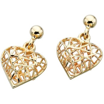 Boucle d'oreille coeur en Or 375/1000
