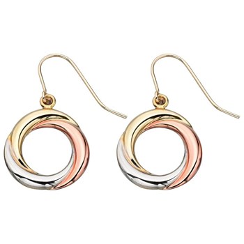 Boucle d'oreille en Or blanc et Or 375/1000