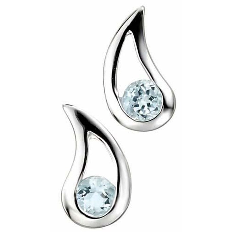 Boucle d'oreille zirconia en argent 925/1000