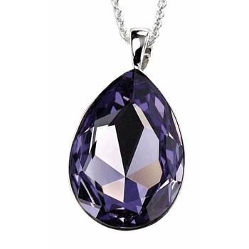 Swarovski crystal necklace with 51 cm silver 925/1000 chain