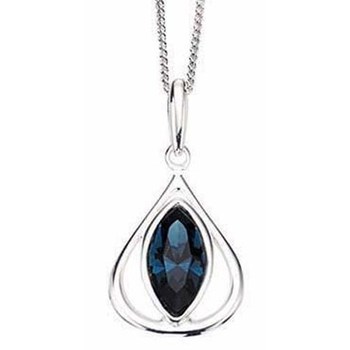 Swarovski crystal necklace with 51 cm silver 925/1000 chain