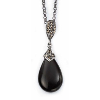 Agate necklace with 51 cm silver chain 925/1000