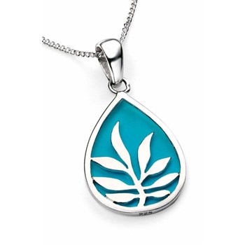 Imitatiekurkooizen halsketting met 51 cm 925/1000 zilveren ketting