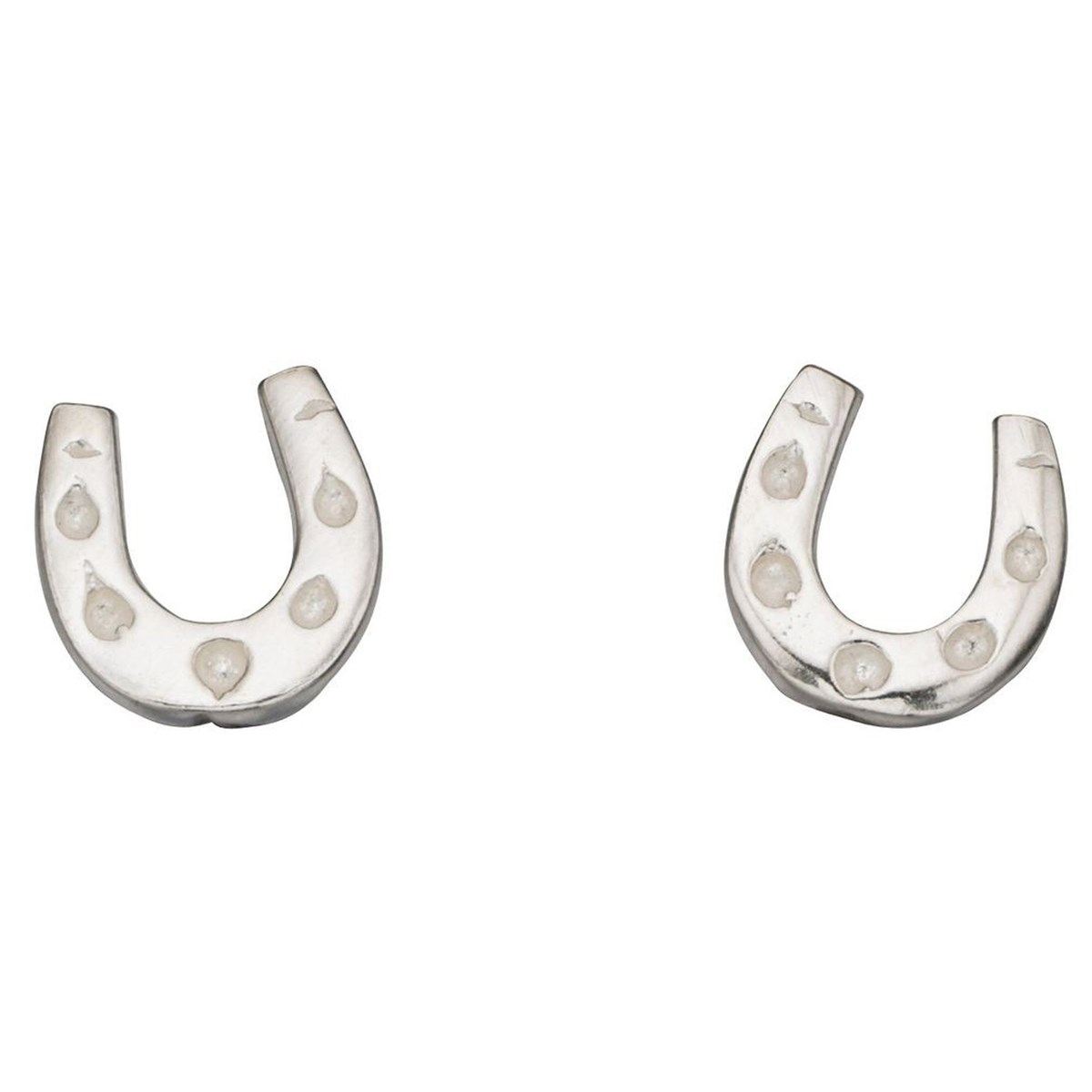 Boucle d'oreille fer à cheval en argent 925/1000