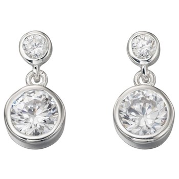 925/1000 zilveren zirkonia oorbel