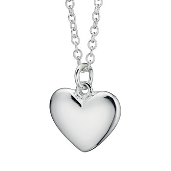 925/1000 zilveren hart ketting met 51 cm ketting