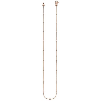 Roségoud vergulde ketting met 51 cm 925/1000 zilveren ketting