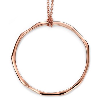 925/1000 zilveren roségoud vergulde cirkel ketting