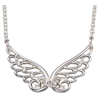 925/1000 zilveren engelenvleugels halsketting