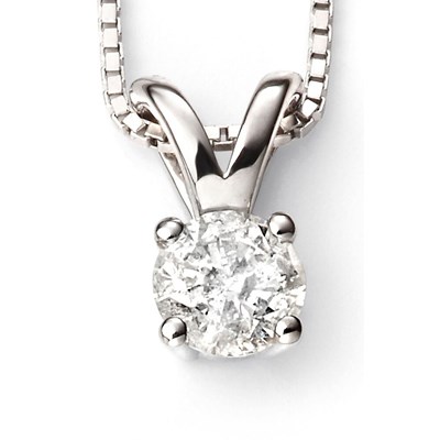 Collier Or Jaune 375/1000 solitaire Diamant 0,08/1