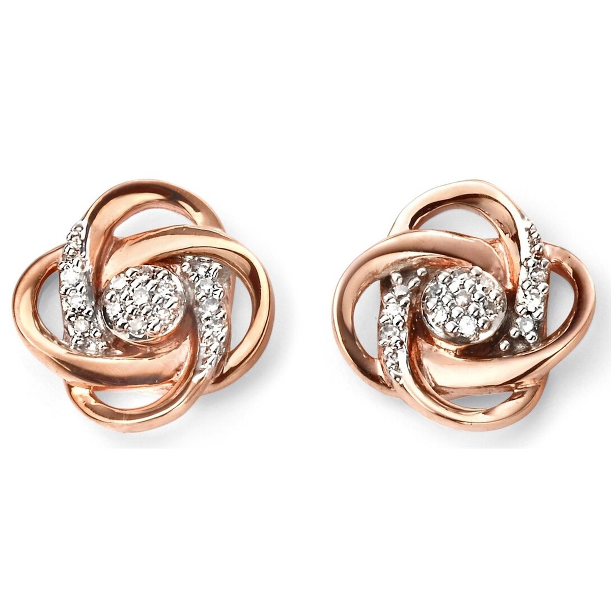 Boucle D Oreille Diamant En Or Rose Femme Clous D Oreilles