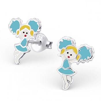 Boucle d'oreille pom-pom girls en argent 925/1000