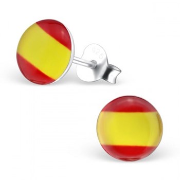 Boucle d'oreille aux couleurs de l'Espagne en argent 925/1000