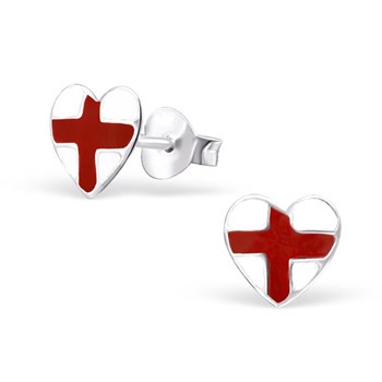 Boucle d'oreille drapeau d'Angleterre en argent 925/1000