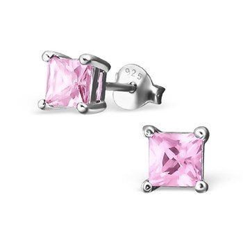 925/1000 sterling silver pink earring