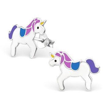 Boucle d'oreille licorne en argent 925/1000