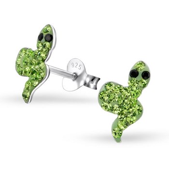 Boucle d'oreille serpent en argent 925/1000