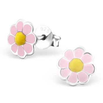 Boucle d'oreille fleur en argent 925/1000