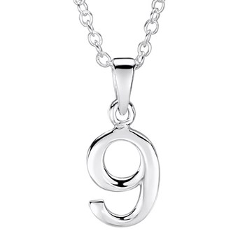 Collier numero porte bonheur en argent 925/1000