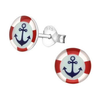 Boucle d'oreille marin en argent 925/1000