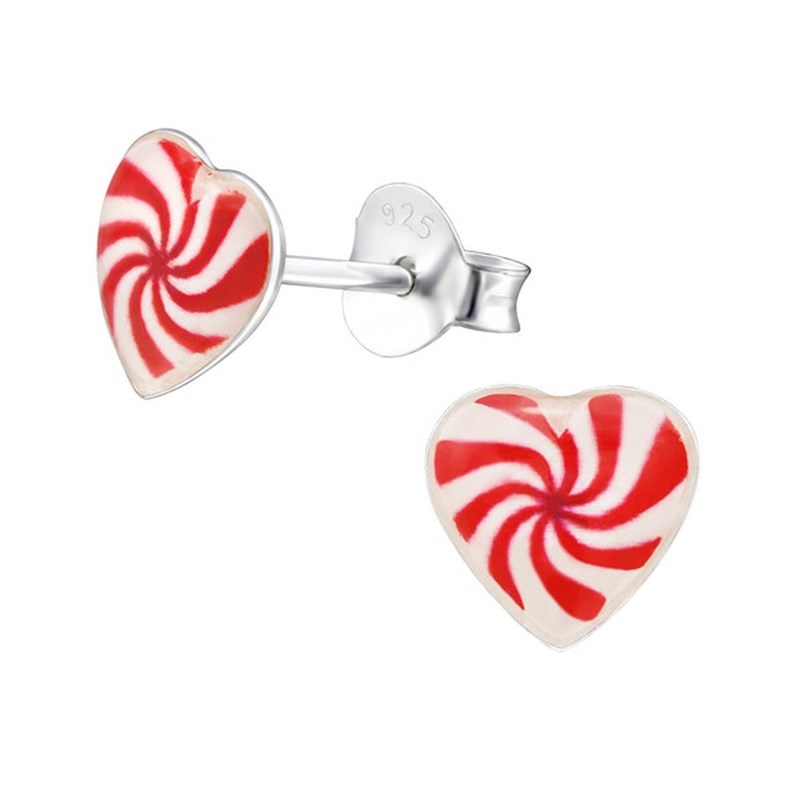 Boucle d'oreille coeur en argent 925/1000