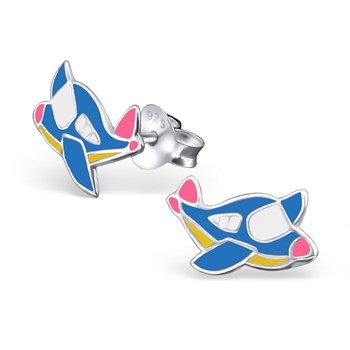 Boucle d'oreille Avion en argent 925/1000