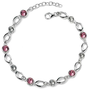 Swarovski crystal bracelet in silver 925/1000