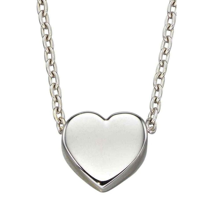 Collier coeur en Or blanc 375/1000