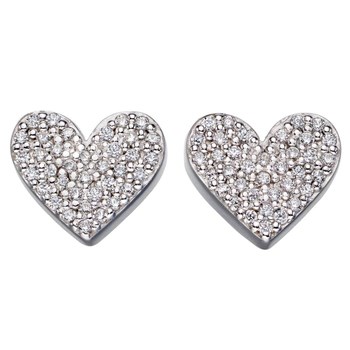 Zilveren hart oorbel 925/1000