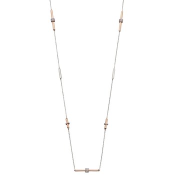 925/1000 zilveren roségoud vergulde ketting