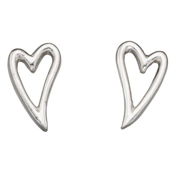 Boucle d'oreille coeur en argent 925/1000