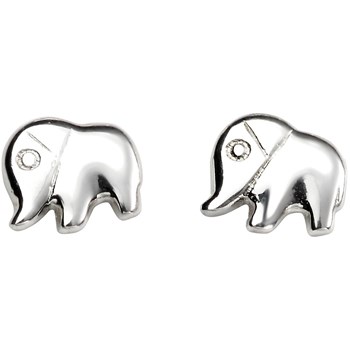 Boucle d'oreille éléphant en argent 925/1000