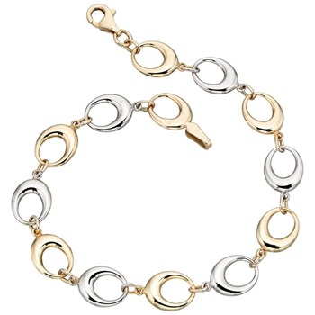Bracelet luxe Or blanc et Or 375/1000 carats