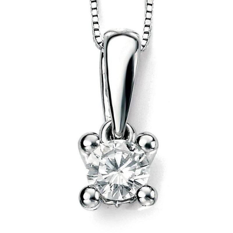 Collier diamant en Or blanc 375/1000