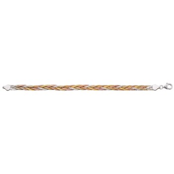 Bracelet plaqué or Rose et Blanc en argent 925/1000