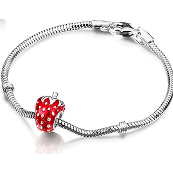 Bracelet fraise pour petite fille en argent 925/1000