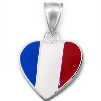 Collier allez la France en argent 925/1000
