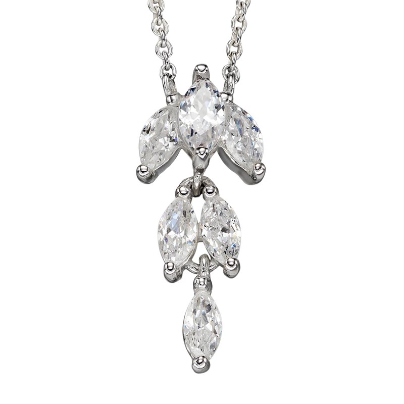 Collier cristal en argent 925/1000