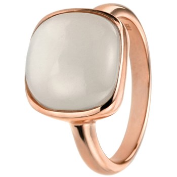 Bague nacre plaqué or rose en argent 925/1000