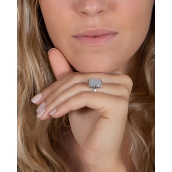 Bague Ethnique en Nacre Blanche et Argent 925 - Accessoire Bohème Chic pour Tous les Styles | Aden