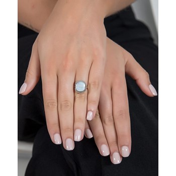 Bague Ethnique en Nacre Blanche et Argent 925 - Accessoire Bohème Chic pour Tous les Styles | Aden
