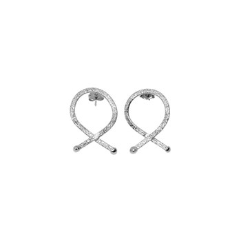 Boucles d'oreilles en plaqué argent martelée à la main - Bijou de créateur