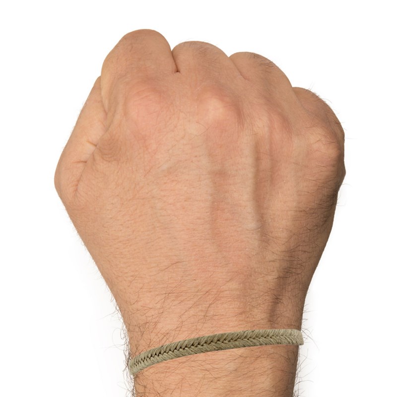Bracelet Homme Tresse en Jute Fil Bleu et Rouge - taille 22 cm - vue 2