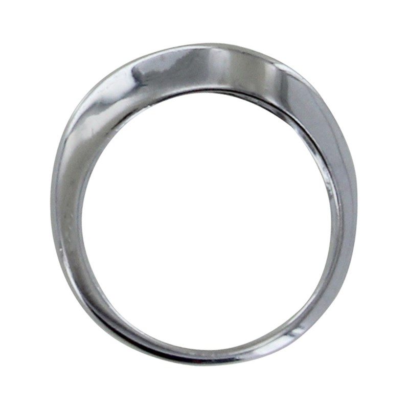 Bague Argent 925 Vague et Trois Strass - vue 2