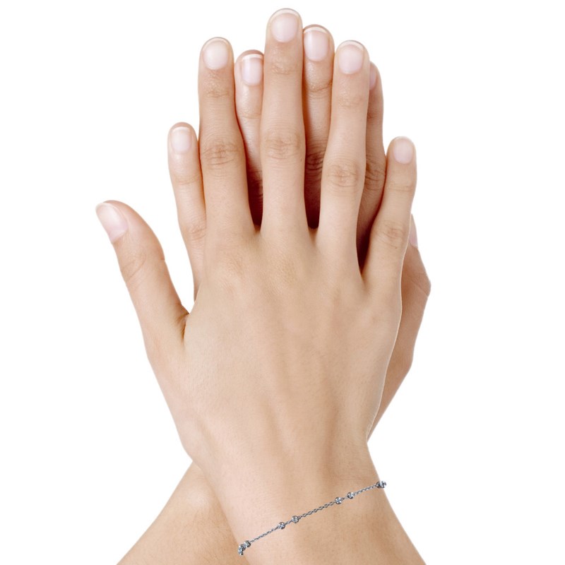 Bracelet Argent 925 Rhodié et Billes - vue 2